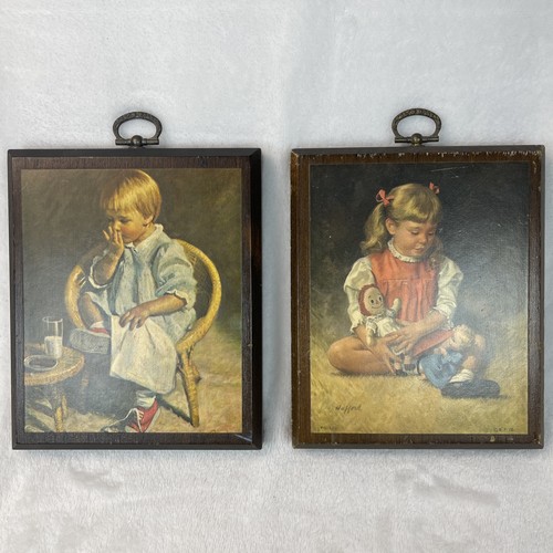 Cornwall wood plaques pair - wood,