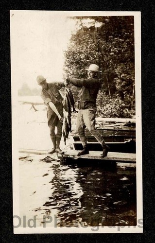 Lake fishermen fish - fishermen, stringer