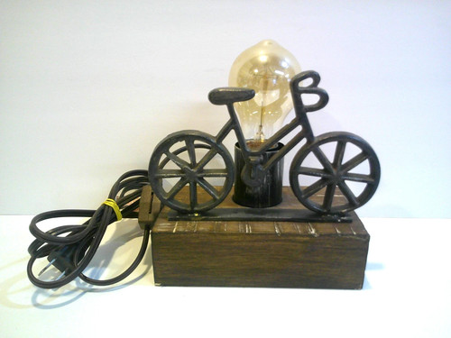 Bicycle table lamp - bicycle, old