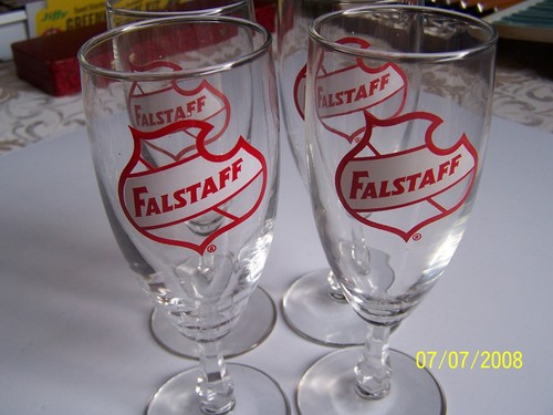 Vintage falstaff beer stemmed - falstaff,