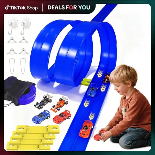 Flexible toy car race track - flexible,