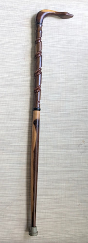 Hand carved wood walking - walking, stick