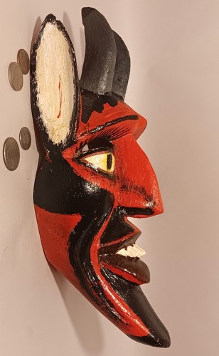 Mexican devil mask vtg - mexican,