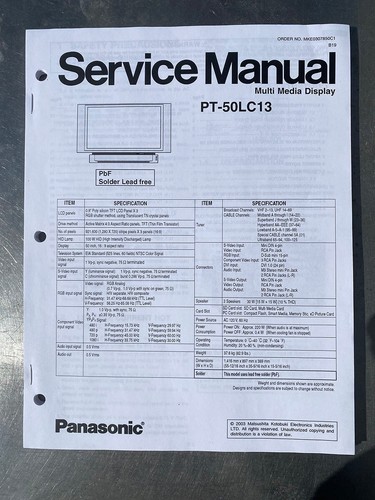 Panasonic service manual for - manual,