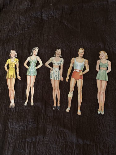 1940 paper doll lot male - 1940’s,