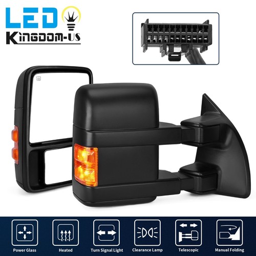 Pair power heated amber - pair, tow
