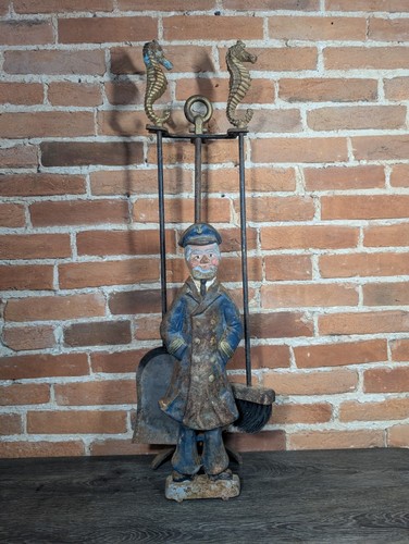Vtg rustic cast iron boat - vtg,