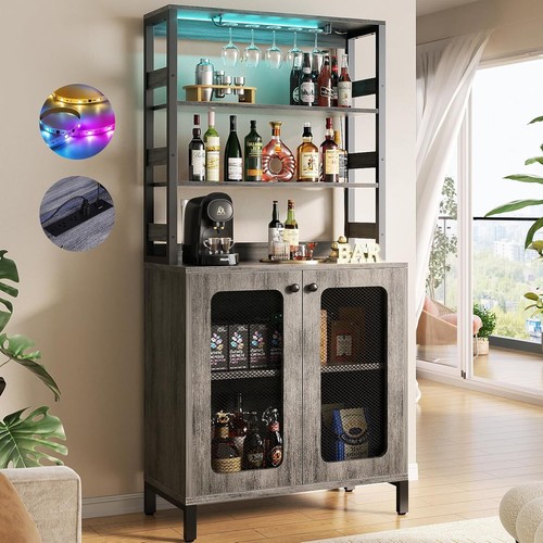 Tall wine bar cabinet with - wine,
