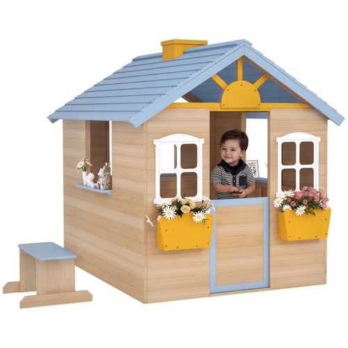 Blue wooden kids outdoor - kids,