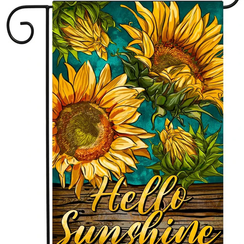 Hello sunshine sunflowers yard - sunshine,