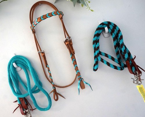 Pony metallic teal braided - pony,