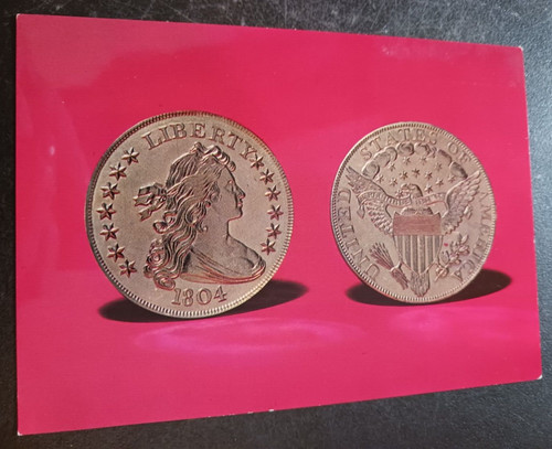 Postcard 1804 silver dollar - postcard,
