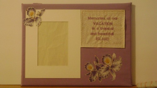 Fabric picture frame featuring - fabric,