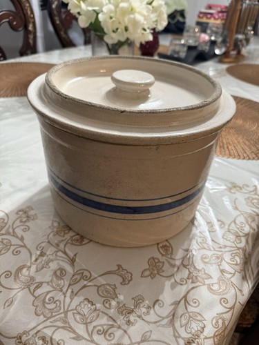 Vintage stoneware crock - stoneware,
