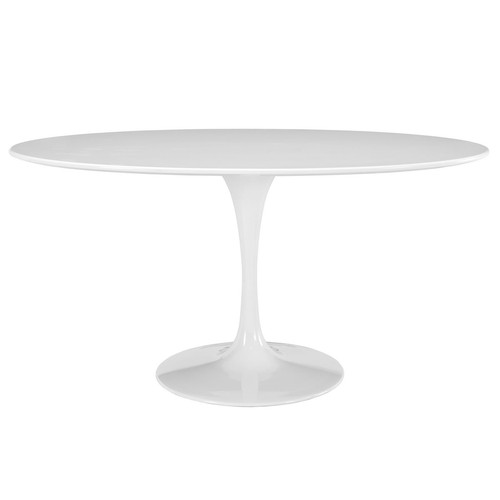 Oval white pedestal stem - 60",
