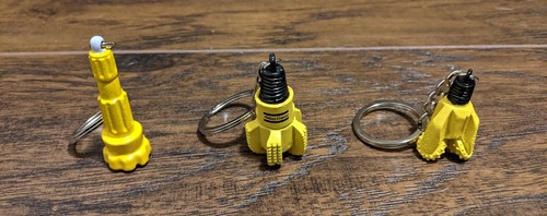 Oilfield drill bit keychains - drill,