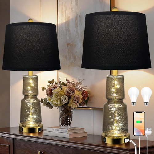 Set glass table - of, lamps