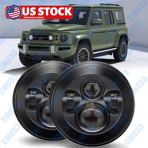 2pcs 7inch round - 7inch, headlight