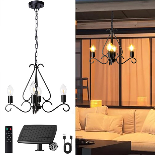 Outdoor solar chandelier - outdoor,