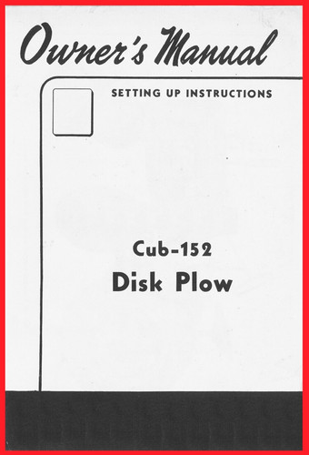 Mccormick cub 152 - mccormick, manual