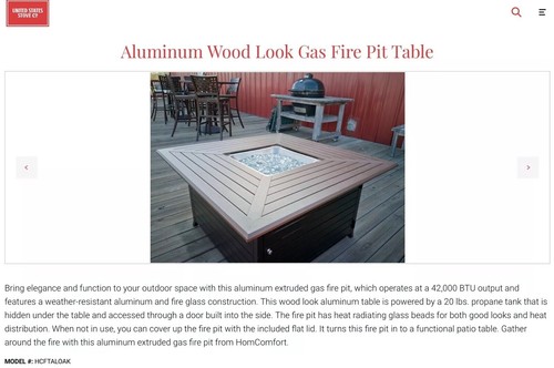 Fire pit table propane - table, gas
