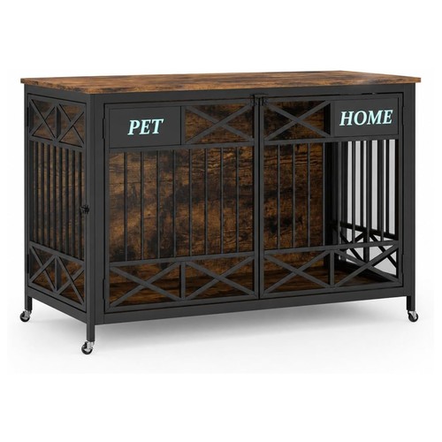 Xxl dog crate furniture wooden - dog,