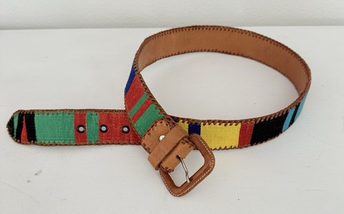 Vintage guatemalan belt - guatemalan, med