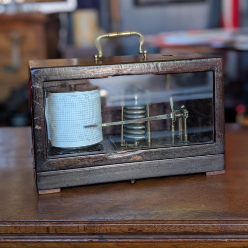 Antique working barograph - barograph, in