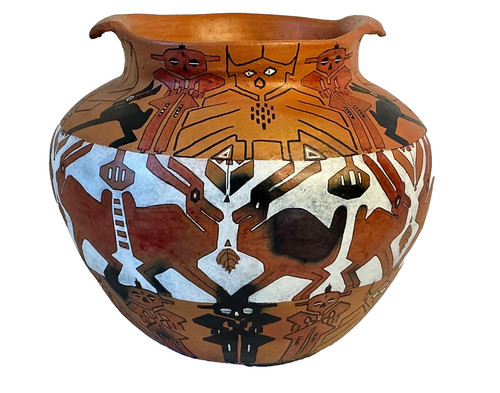 Vintage earthenware zia pueblo - earthenware,