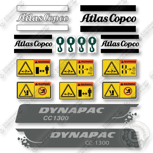Dynapac cc1300 decal kit - decal,