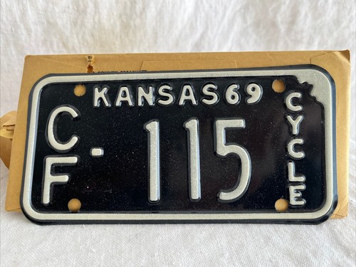 Vtg license plate - , motorcycle