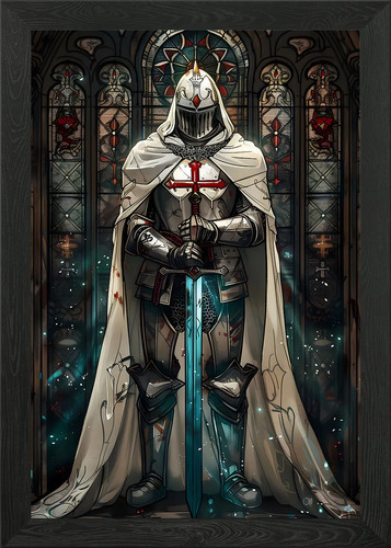 Templar crusader knight framed - templar,