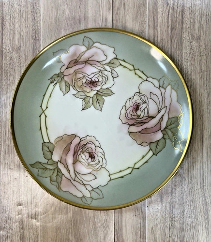 Vtg hand painted rose - hand,
