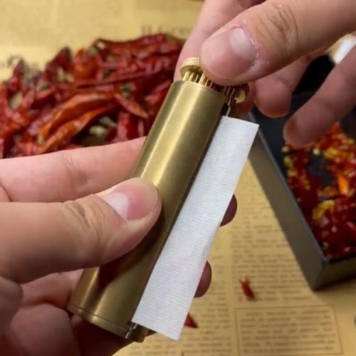 Solid brass cigarette rolling - solid,