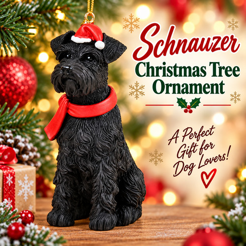 Holiday gift schnauzer - holiday,