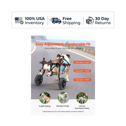 Dog wheelchair adjustable - dog,