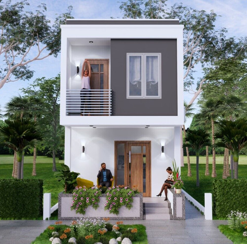 Small house plan - house,