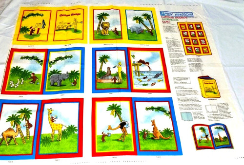 Curious george storybook quilt - george,