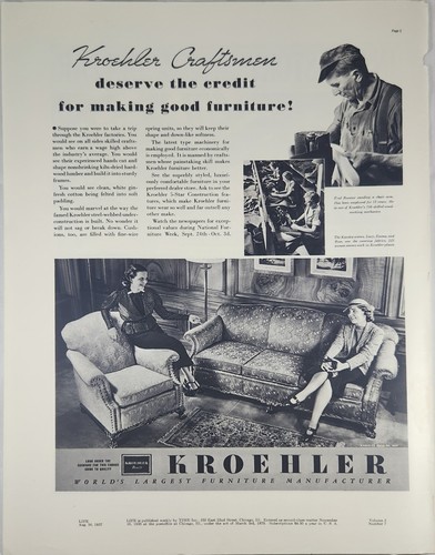 1937 kroehler furniture - 1937,