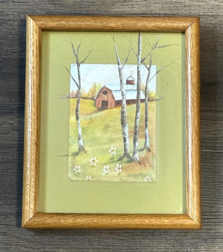 Vintage folk art rustic barn - art,