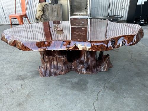 Redwood burl table - redwood,