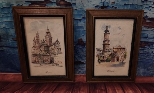 Set framed vintage german - 2,