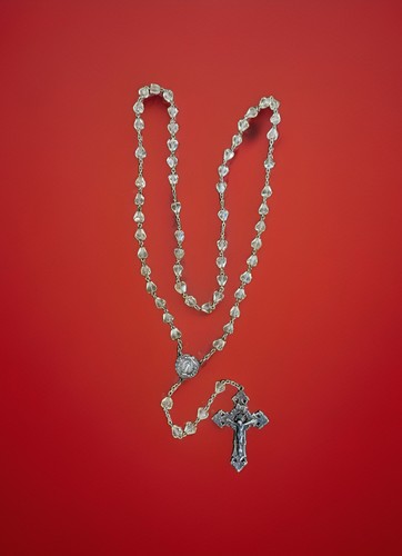 Vintage sterling silver rosary - sterling,