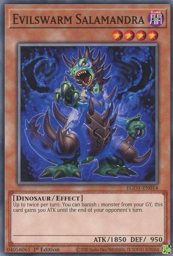 Yugioh evilswarm salamandra - yugioh,