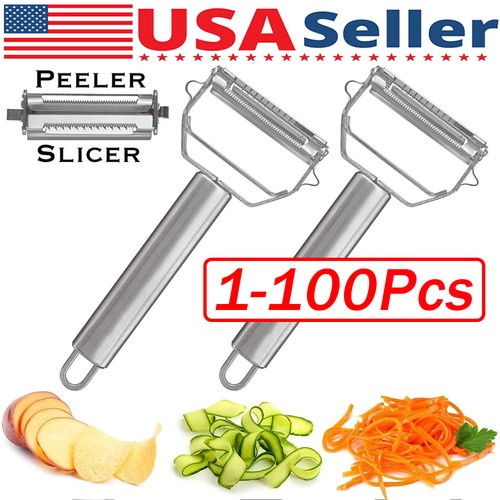 Stainless steel potato peeler - steel,