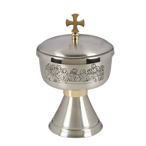 Ciborium last supper etched - supper,