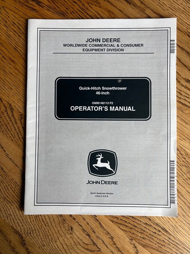 John deere inch - john, snowthrower
