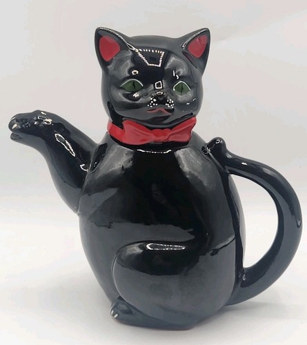 Shafford black cat teapot - shafford,