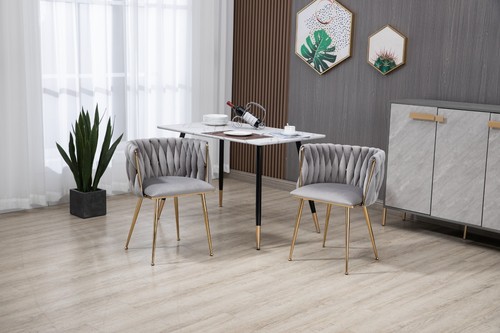 Set velvet dining chairs - of,