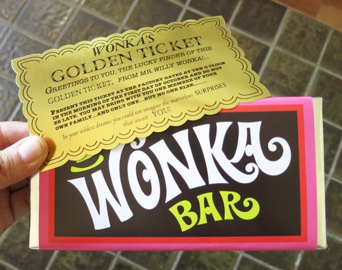 Wonka bar replica - wonka,